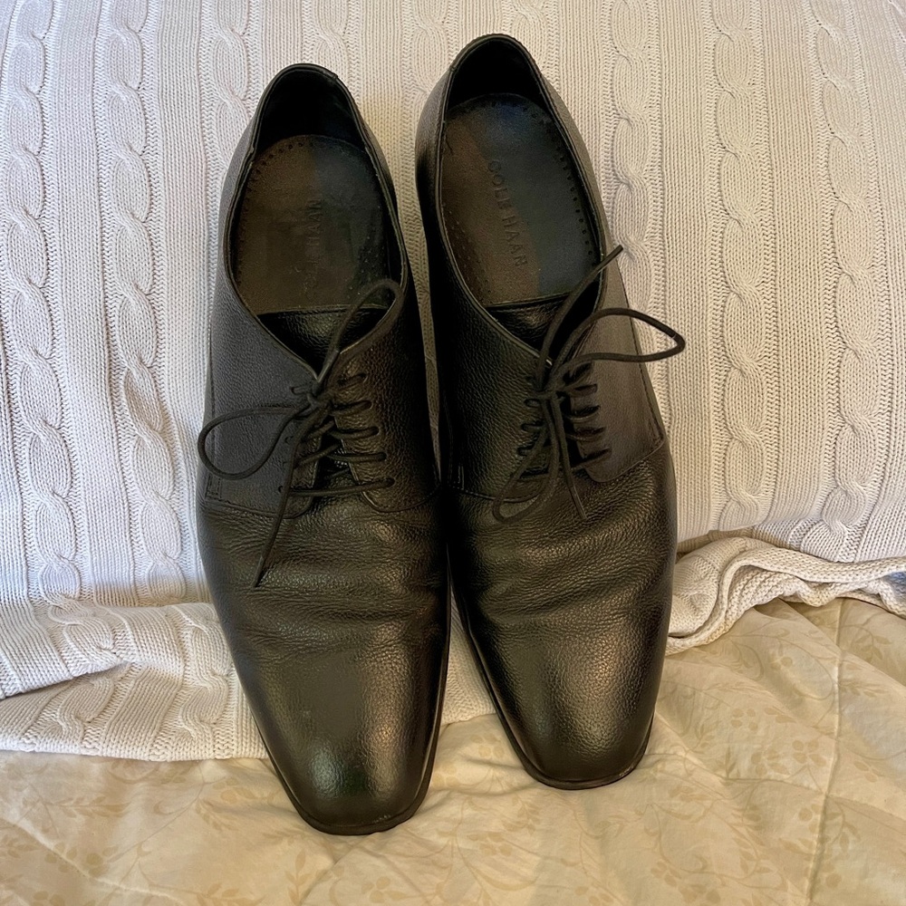 Cole Haan Black Leather Men's Oxfords
